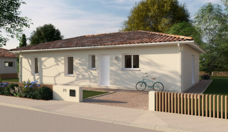 votre maison de 100m2 sur un terrain de 573m2 sur la commune de Le Porge au prix de 335000&euro; avec Alpha Constructions